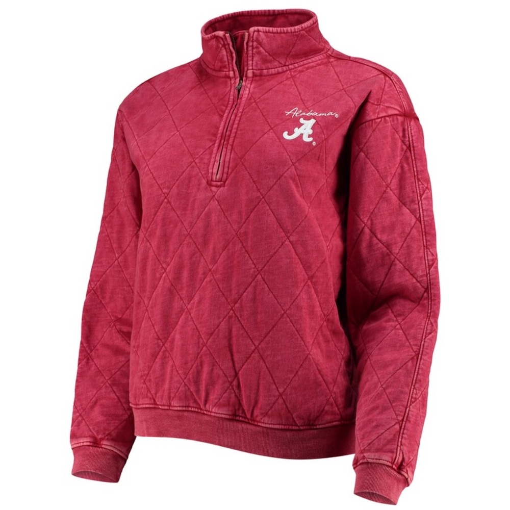 ALABAMA CRIMSON TIDE 1/4 ZIP QUILTED PULLOVER